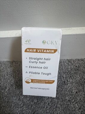 GKV Hair Vitamin Capsules — White & Gold Accents